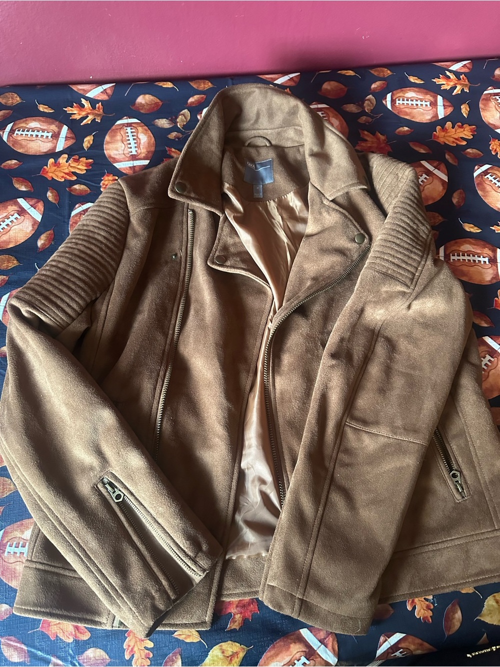 ASOS brown Zip-Up women’s suede Jacket